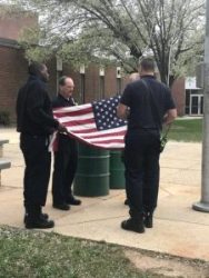 American Flag at PHHS Fixed By Fire Department