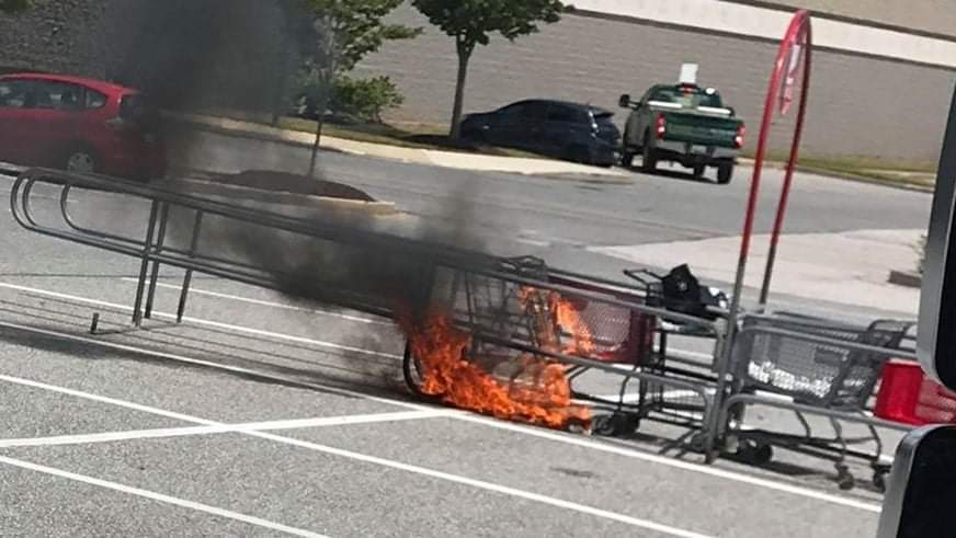 Shopping Cart Fire Reported in White Marsh