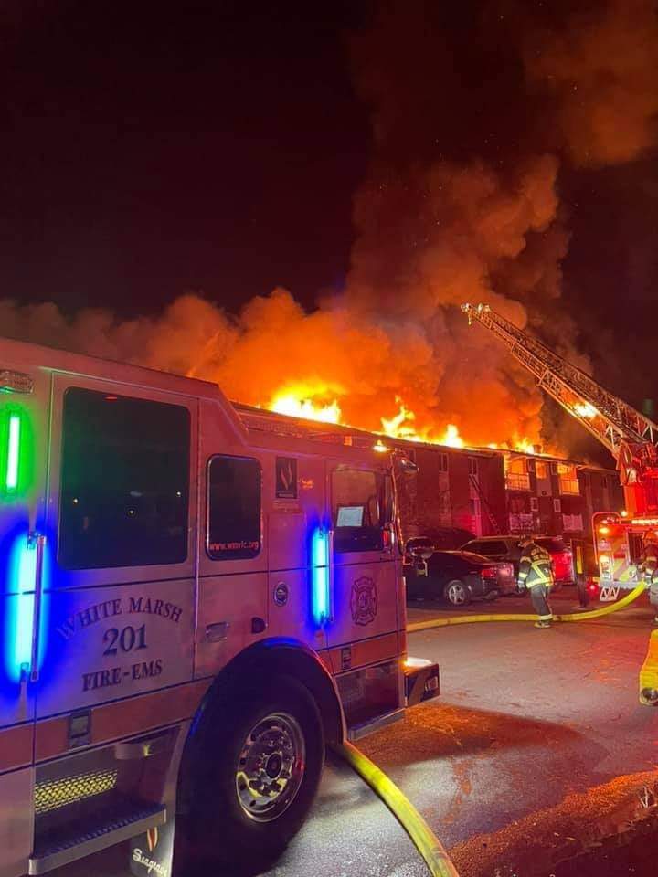 Fire Reported at White Marsh Commons Apartments