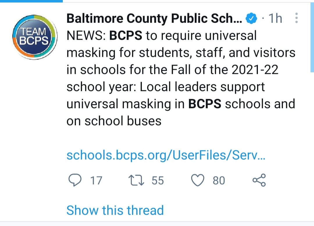 “Local Leaders” Dispute Support of BCPS Masks