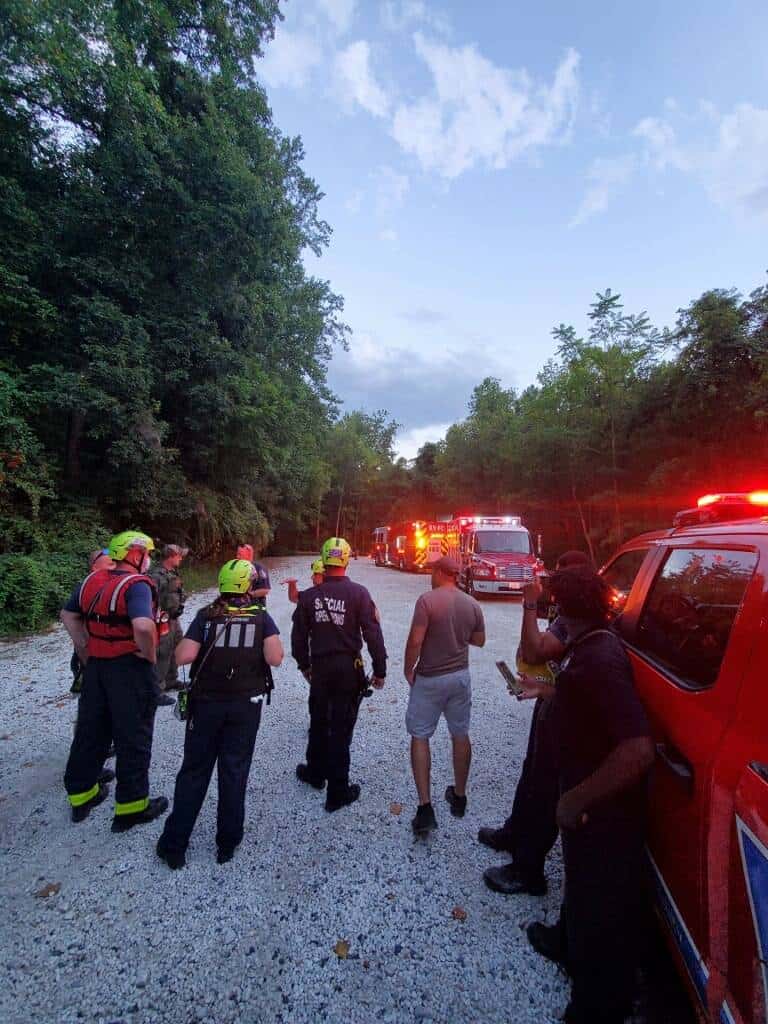 Person Rescued Between Rocks in Kingsville