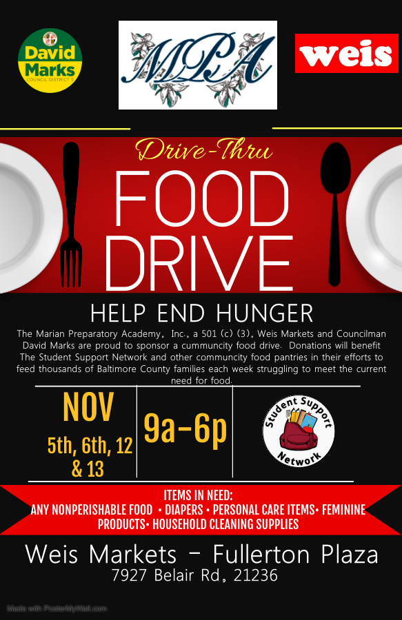 Community Food Drive to be Held at Fullerton Weis on Saturday